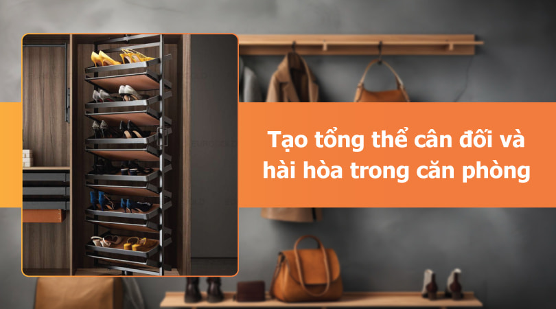 kệ giày tủ áo Tạo tổng thể cân đối