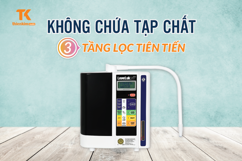 Máy điện giải ion kiềm Kangen LeveLuk SD501 không chứa tạp chất