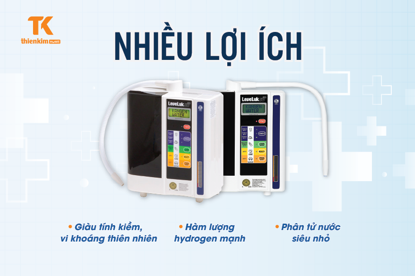 Máy điện giải ion kiềm Kangen LeveLuk SD501 nhiều lợi ích