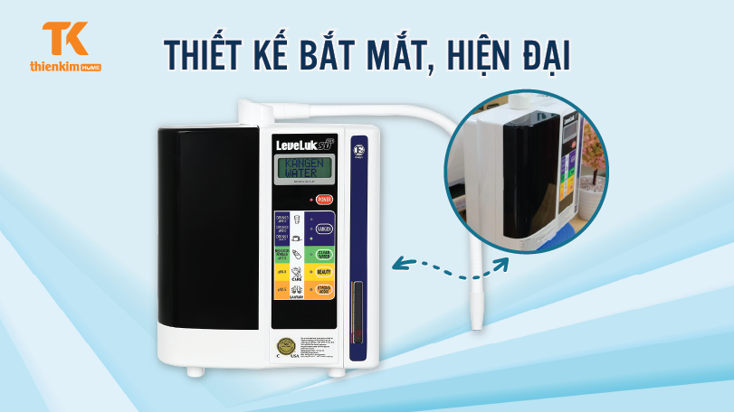 Máy điện giải ion kiềm Kangen LeveLuk SD501 thiết kế hiện đại