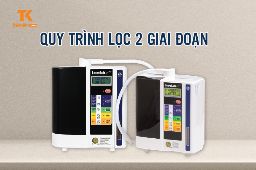 Máy điện giải ion kiềm Kangen LeveLuk SD501 2 giai đoạn lọc