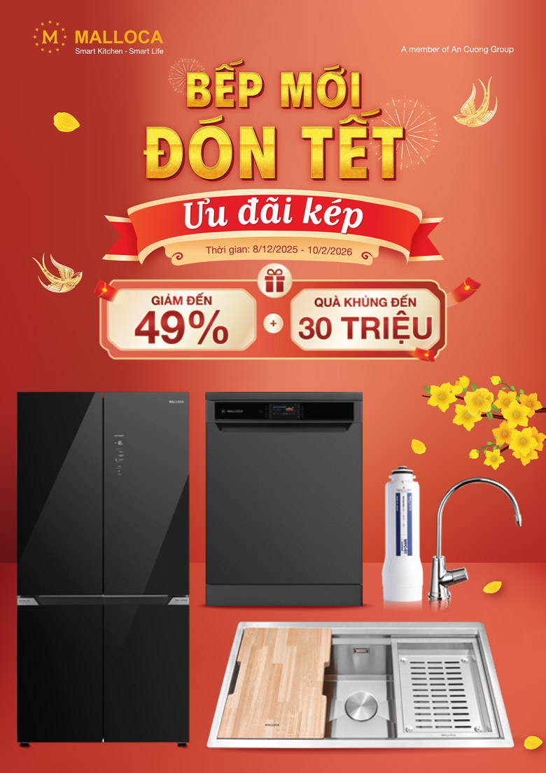 Bếp Mới Đón tết ưu đãi kép cùng Malloca 1