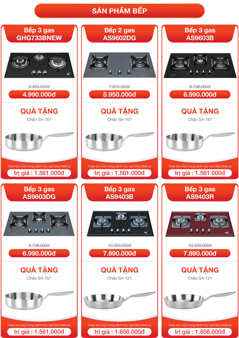 Bếp Mới Đón tết ưu đãi kép cùng Malloca 2