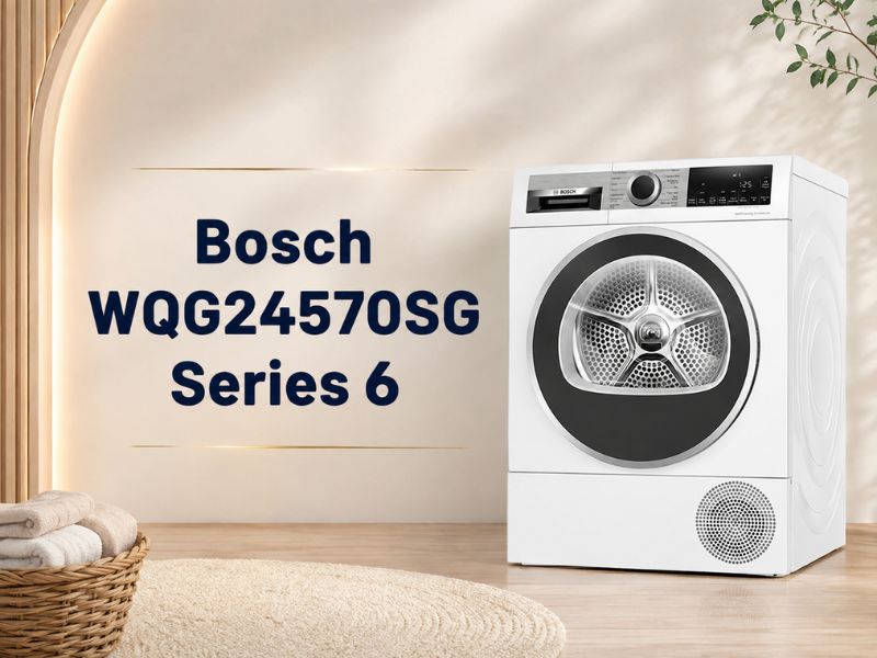 Máy sấy tụ hơi bơm nhiệt Bosch WQG24570SG Series 6