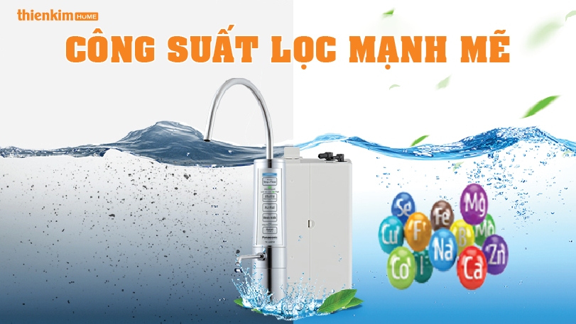 Máy lọc nước ion kiềm Panasonic TK-AB50 công suất lọc mạnh mẽ