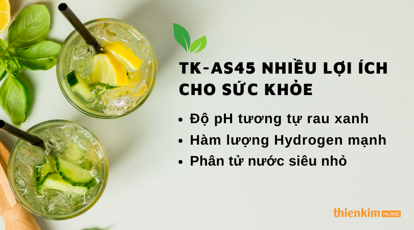 Máy lọc nước ion kiềm Panasonic TK-AS45 nhiều lợi ích cho sức khỏe