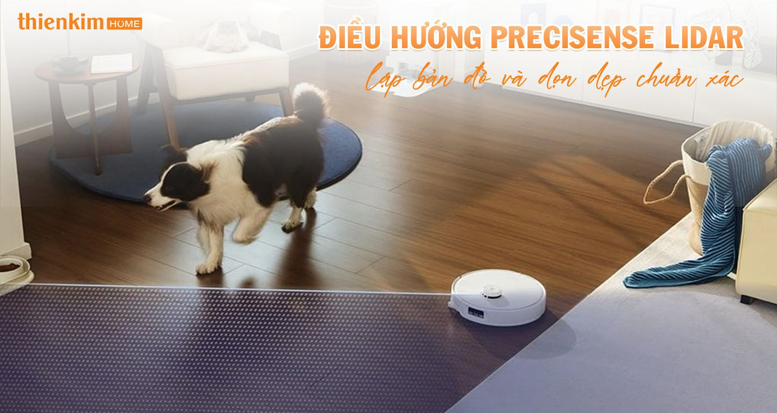Công nghệ điều hướng PreciSense LiDAR trên Roborock Qrevo Edge 5V1 giúp lập bản đồ 3D chuẩn xác, tối ưu lộ trình dọn dẹp và hạn chế va chạm.