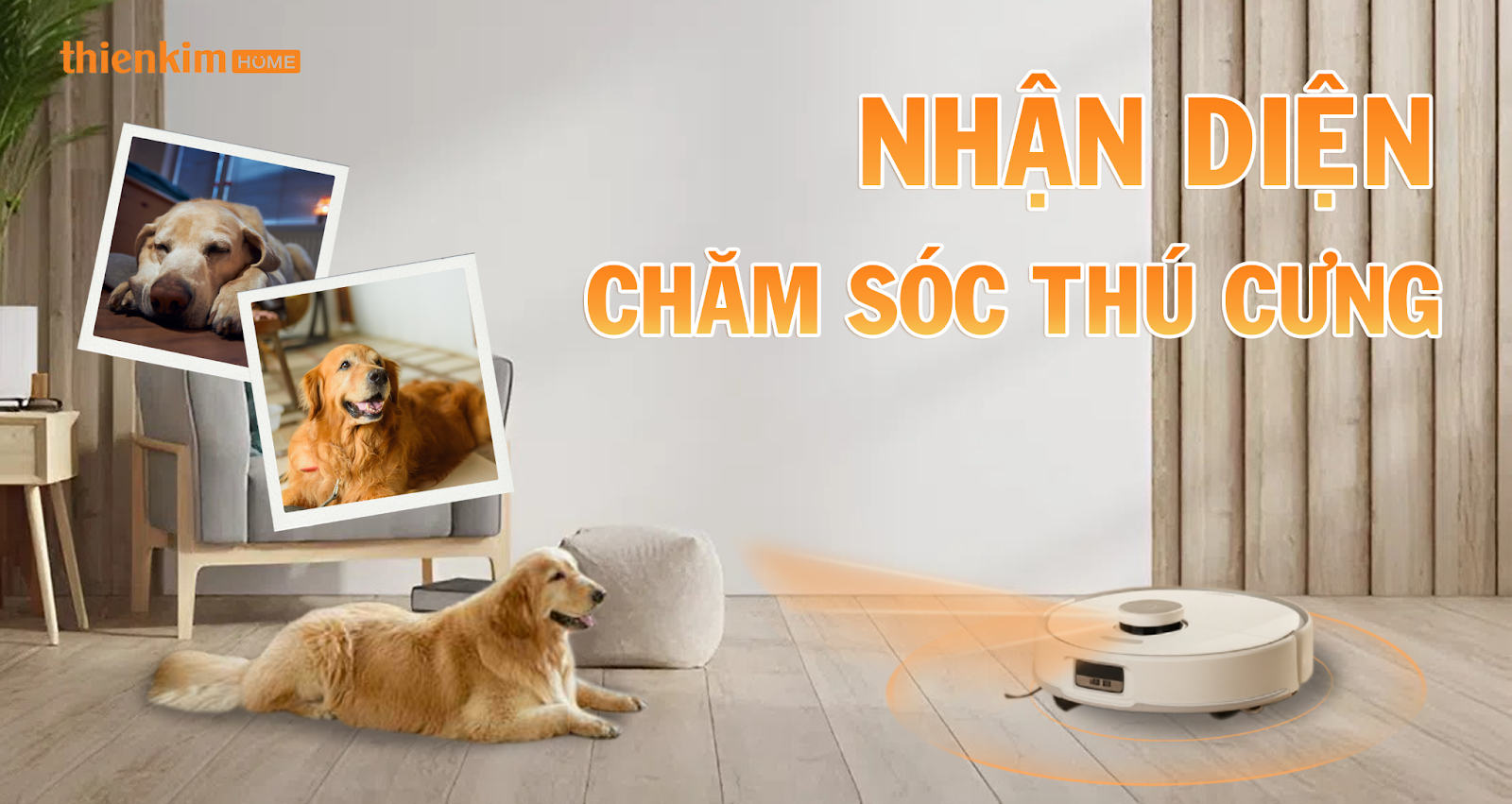 Roborock Qrevo Edge T nhận diện thú cưng thông minh, tự tạm dừng chổi khi tiếp cận và hỗ trợ gọi video thời gian thực để theo dõi, tương tác dễ dàng.