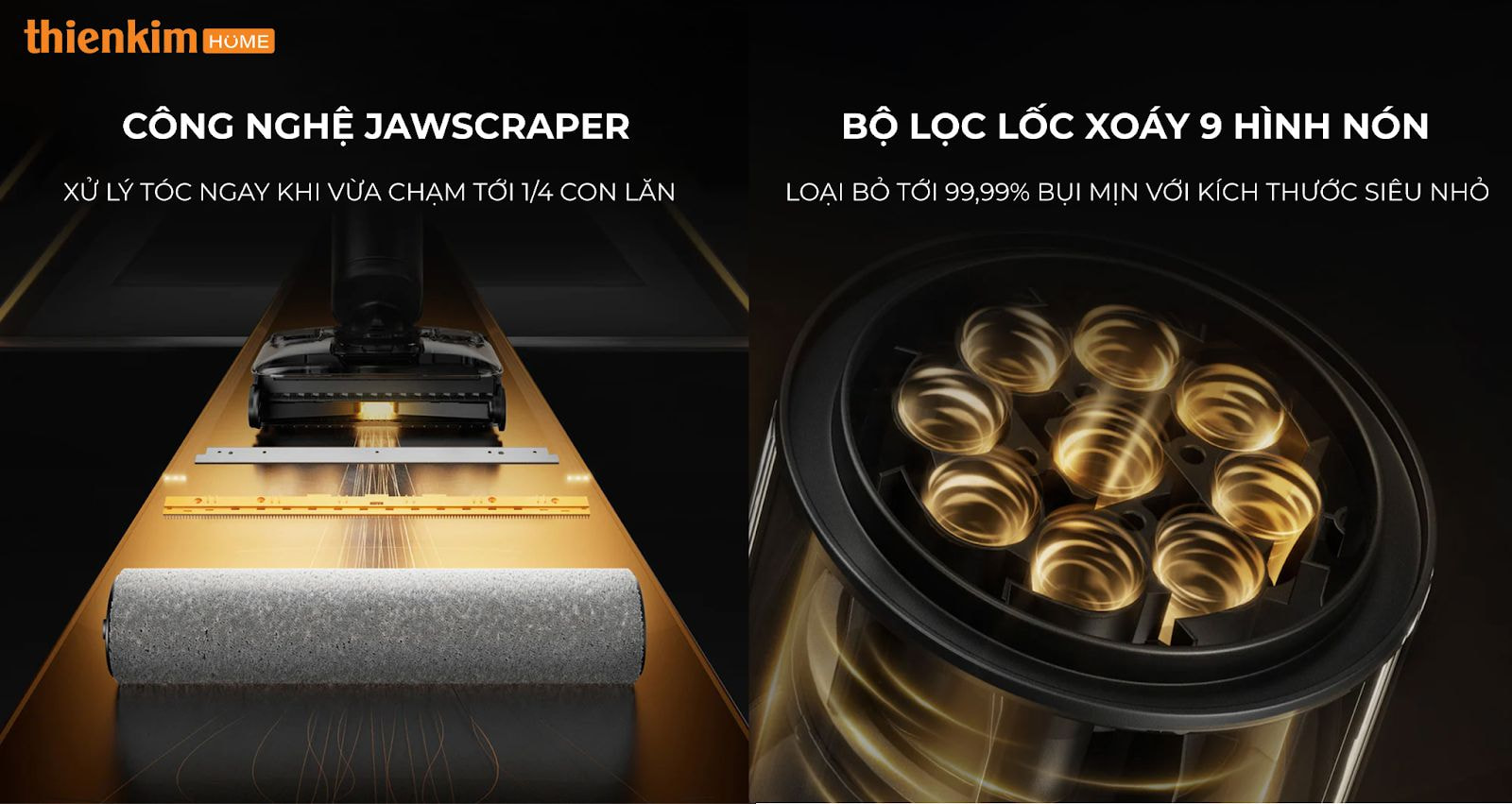 Roborock F25 ACE Combo xử lý tóc rối, lông thú cưng và loại bỏ 99,99% bụi mịn nhờ công nghệ JawScraper.