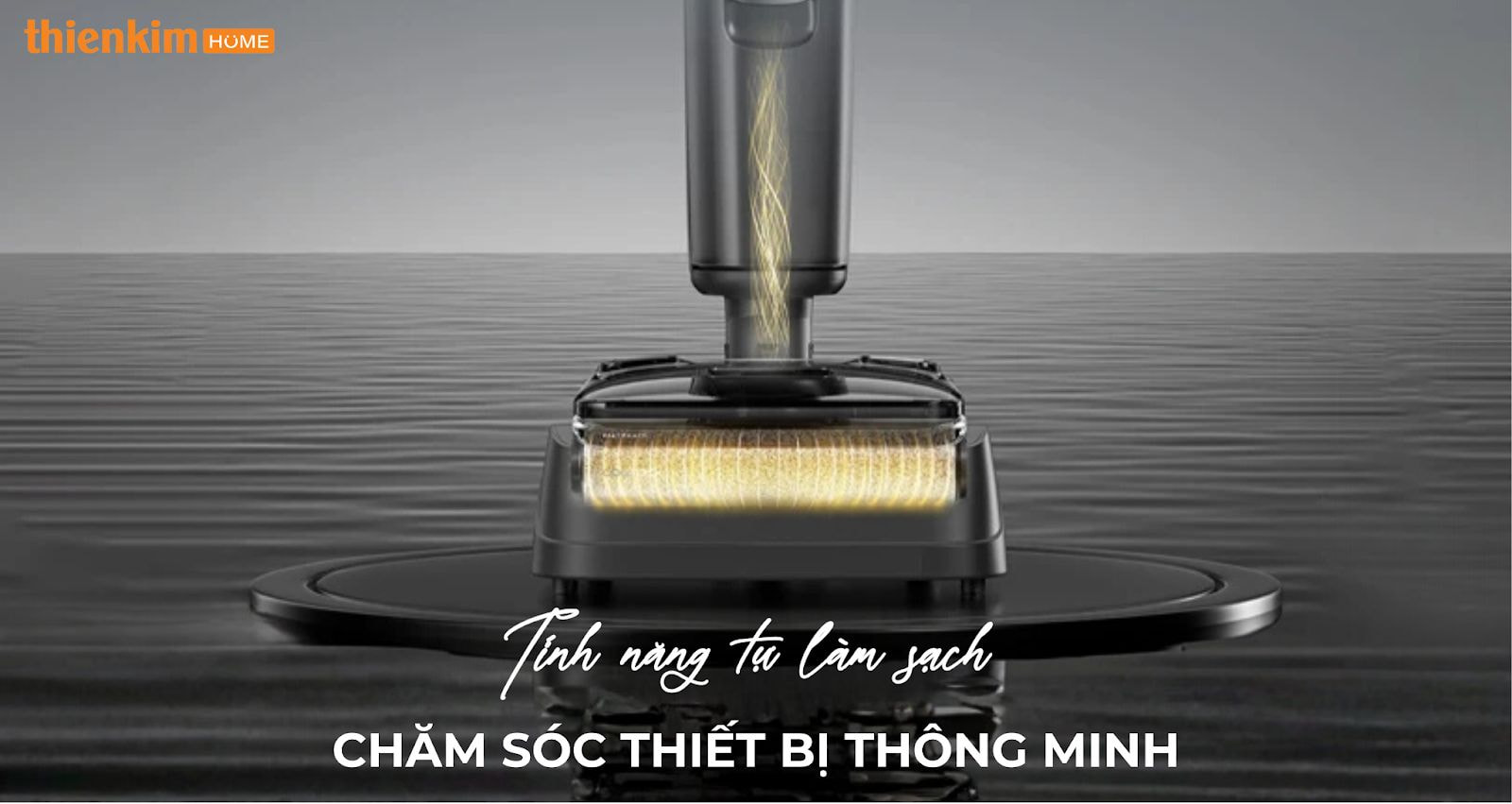 Roborock F25 ACE tự làm sạch chổi lăn bằng nước nóng 90°C, khử khuẩn và sấy khô yên tĩnh với công nghệ Smart Wash.