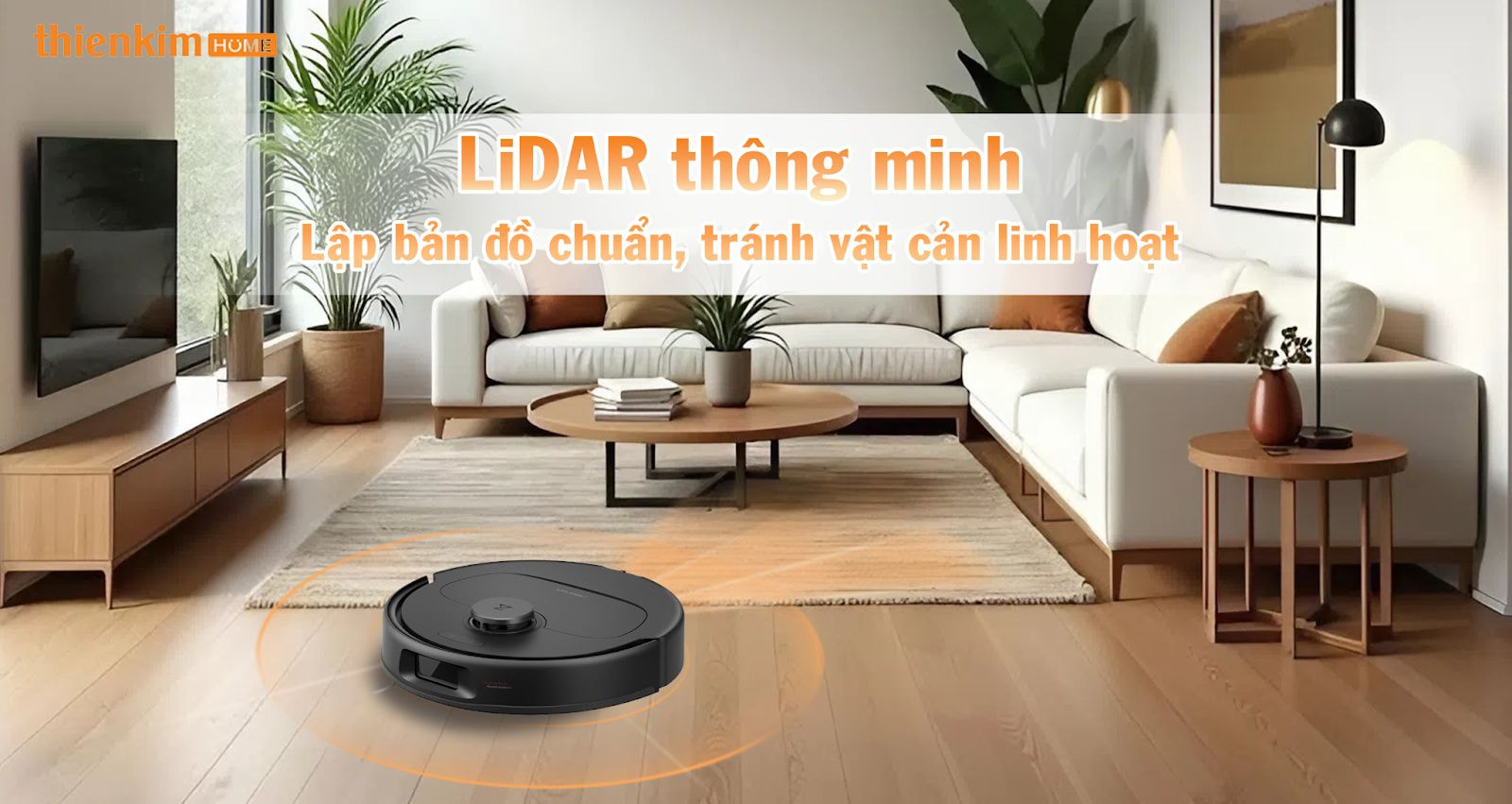 Roborock QR 798 – Trang bị cảm biến LiDAR thế hệ mới giúp robot tự động lập bản đồ, di chuyển thông minh và tránh va chạm linh hoạt với vật cản trong nhà.