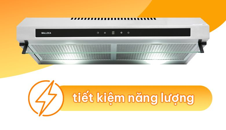 Review ưu điểm của máy hút mùi Malloca - Tiết kiệm năng lượng