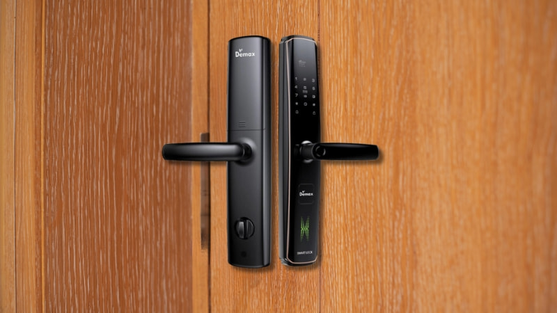 Khóa cửa gỗ vân tay Demax SL666 BN APP Wifi