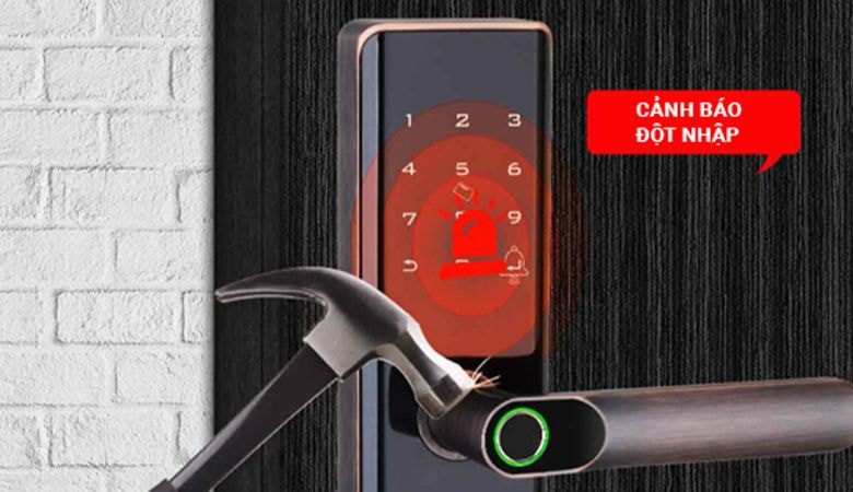 Tính năng cảnh báo đột nhập của khóa cửa điện tử