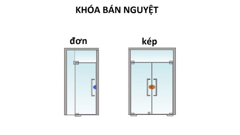 Có hai loại khóa bán nguyệt là khóa bán nguyệt đơn và khóa bán nguyệt kép