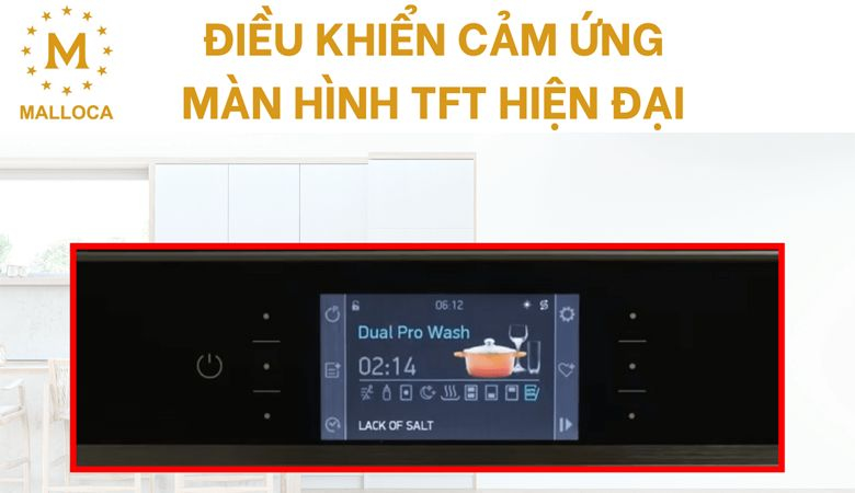 Các bước sử dụng máy rửa chén Malloca - Chọn chương trình rửa