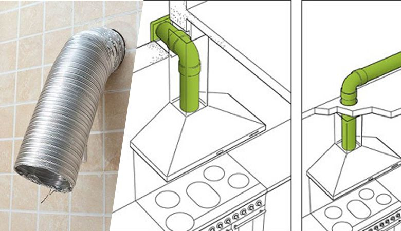 Các loại phụ kiện máy hút mùi Malloca - Ống thoát khí và ống uốn cong