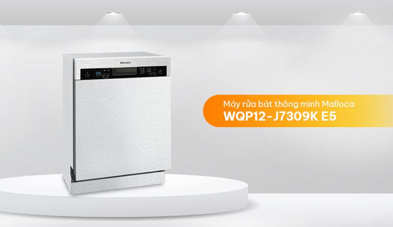 Một số mẫu máy rửa chén thông minh - Máy rửa bát Malloca WQP12-J7309K E5 