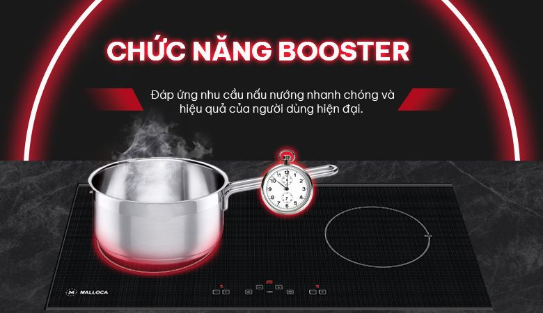 Công nghệ và tính năng nổi bật của bếp điện từ - Chức năng Booster