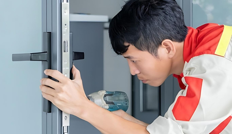 Hướng dẫn chi tiết cách lắp đặt khóa cửa nhôm xingfa