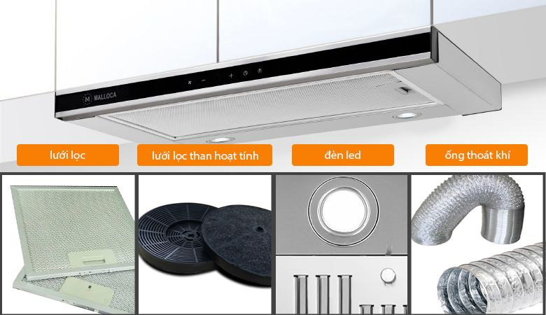 Chuẩn bị trước khi lắp đặt máy hút mùi - Kiểm tra các thành phần và phụ kiện