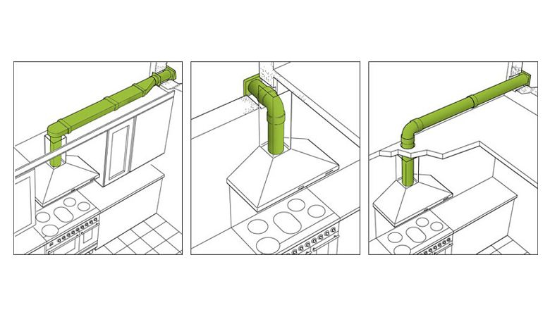 Cách lắp đặt máy hút mùi chi tiết - Bước 1: Xử lý ống thoát khí