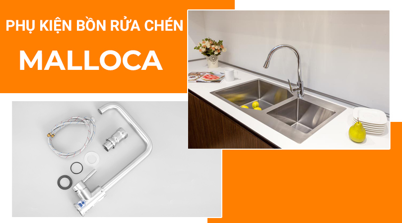 phụ kiện bồn rửa chén malloca - Phụ kiện bộ xả chậu