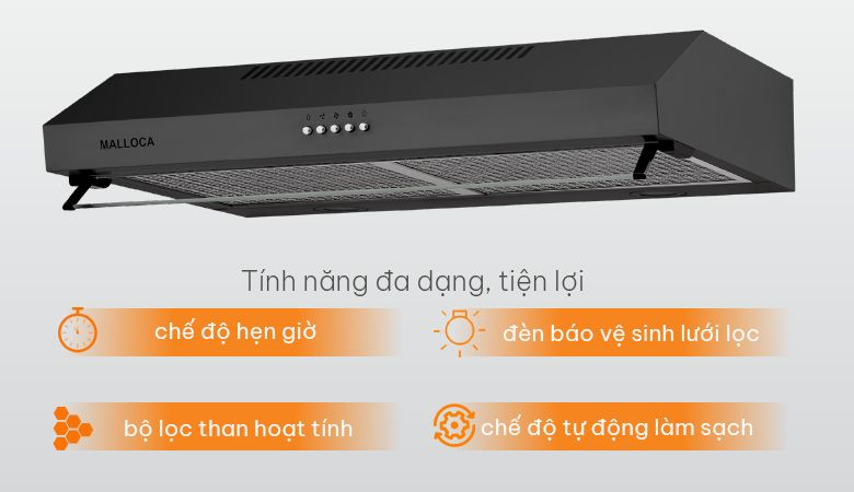 Kinh nghiệm chọn mua máy hút mùi Malloca - Độ ồn và các tính năng