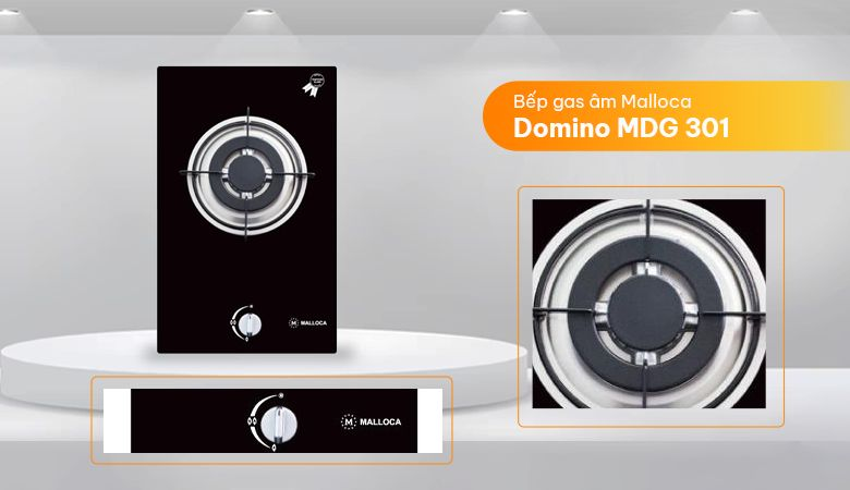 Một số dòng bếp gas Malloca mặt kính hot nhất 2024 - Bếp Gas âm Malloca Domino MDG 301