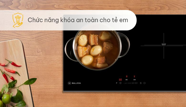 Đặc điểm nổi bật của bếp điện từ MH-732 IN - Chức năng khóa trẻ em an toàn