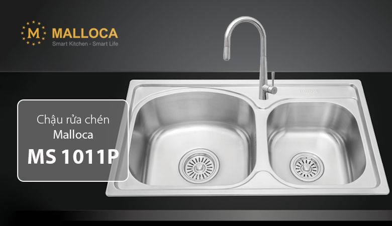 THAM KHẢO MỘT SỐ CHẬU RỬA BÁT MALLOCA -Chậu rửa chén Malloca MS 1011P 