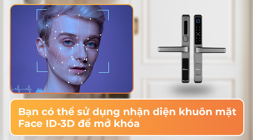 Các loại khóa sinh trắc học cho cửa phòng - Khóa nhận diện khuôn mặt