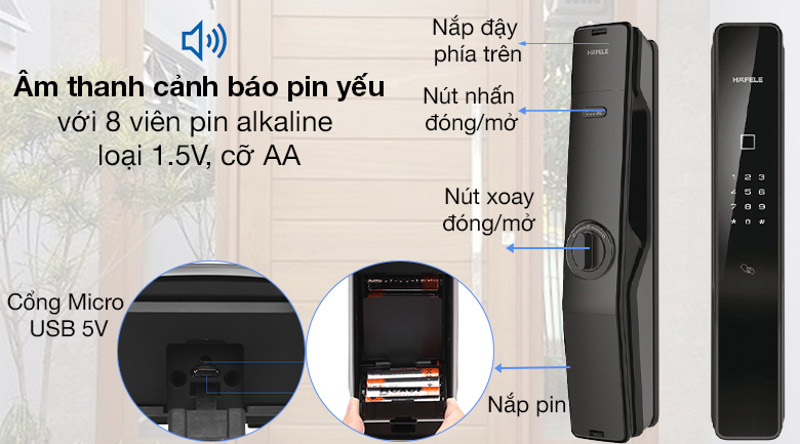 Khoá từ thông minh tiên tiến - Hafele PP9000 912.20.293