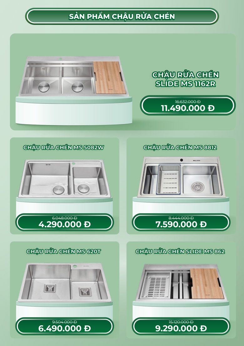 Bếp sang đang chờ cùng malloca