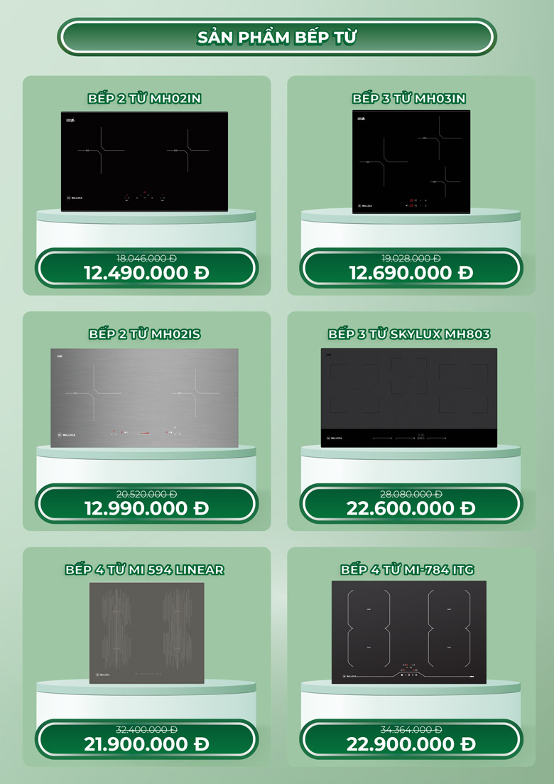 Bếp sang đang chờ cùng malloca