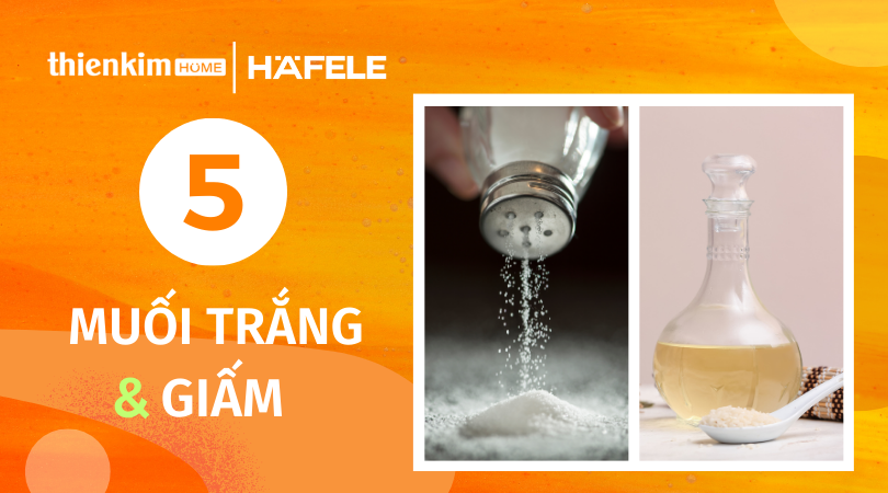 Sử dụng muối trắng và giấm để khử mùi hôi
