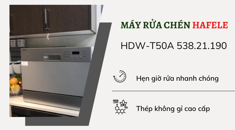 Máy rửa chén Hafele 6 bộ - Hafele HDW-T50A 538.21.190