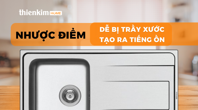 Nhược điểm của chậu rửa đồ inox