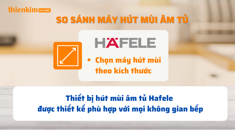 So sánh chọn máy hút mùi theo kich thước - So sánh Máy hút mùi âm tủ Hafele và Máy hút mùi âm tủ Bosch