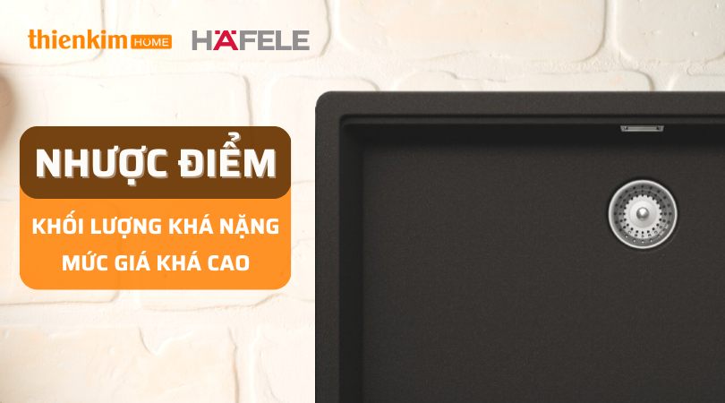 Nhược điểm của chậu đá Hafele